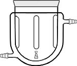 Flask, Reaction, Cylindrical, Jacketed, Morton Indents